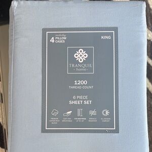 King 6-Piece Sheet Set in Soft Blue